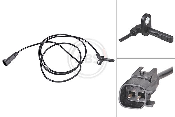 A.b.s. Sensor, Raddrehzahl [Hersteller-Nr. 31720] für Vauxhall, Opel