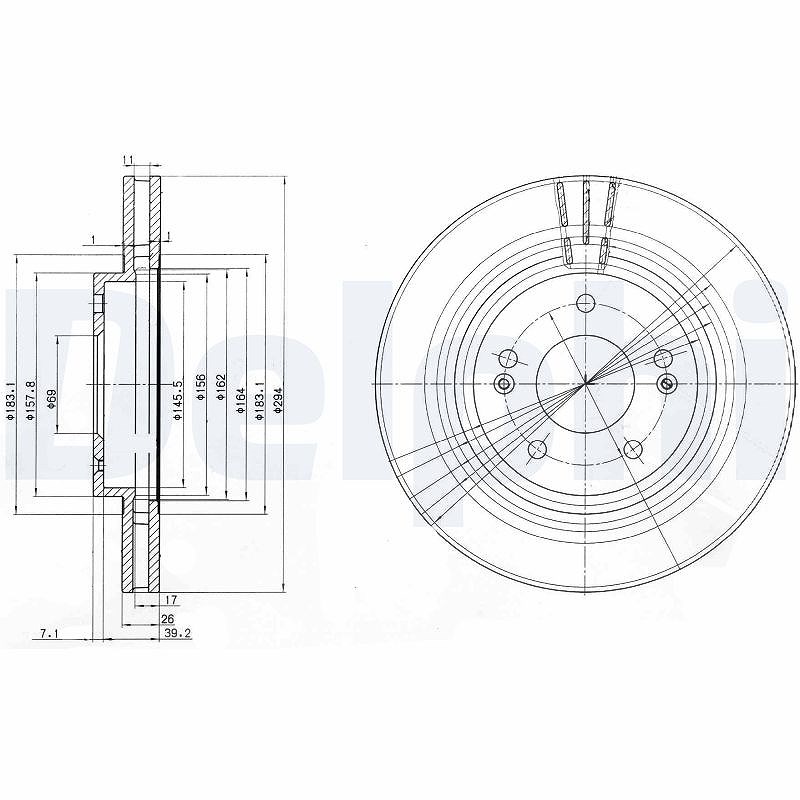 Delphi Bremsscheibe [Hersteller-Nr. BG3860] für Hyundai