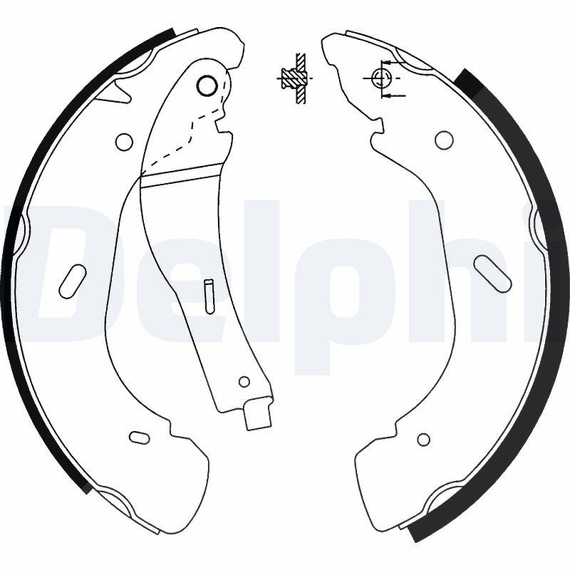 Für DELPHI HAMULCE LS1914 BRAKE SHOES FORD TRANSIT 00- 16"" - Bild 6