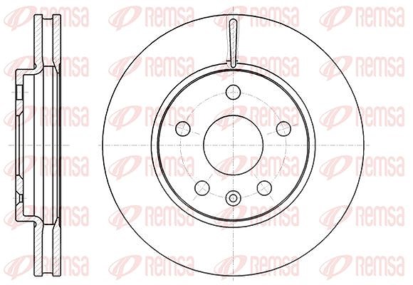 Kawe 1x Bremsscheibe [Hersteller-Nr. 6128510] für Opel, Saab, Vauxhall, Chevrolet