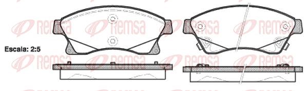 Kawe Bremsbelagsatz, Scheibenbremse [Hersteller-Nr. 143112] für Opel, Vauxhall, Chevrolet