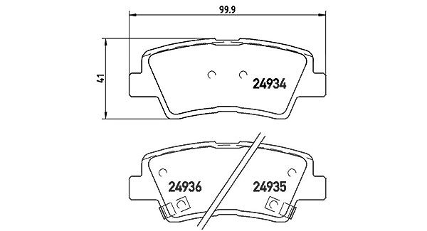 Magneti Marelli Bremsbelagsatz, Scheibenbremse [Hersteller-Nr. 363700430047] für Ssangyong, Hyundai, Kia