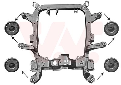 Van Wezel Hilfsrahmen/Aggregateträger [Hersteller-Nr. 3742690] für Opel