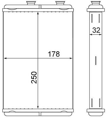 Mahle Wärmetauscher, Innenraumheizung [Hersteller-Nr. AH10000S] für Citroën, Lancia, Fiat, Peugeot