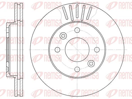 Kawe 1x Bremsscheibe [Hersteller-Nr. 608010] für Nissan, Renault