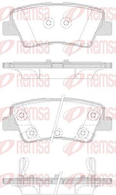 Kawe Bremsbelagsatz, Scheibenbremse [Hersteller-Nr. 136242] für Kia, Ssangyong, Hyundai