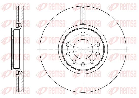 Kawe 1x Bremsscheibe [Hersteller-Nr. 672910] für Citroën, Vauxhall, Opel, Saab