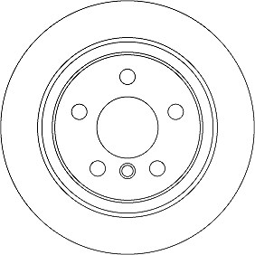 Trw Bremsscheibe Hinterachse Voll [Hersteller-Nr. DF6756] für BMW, Mini