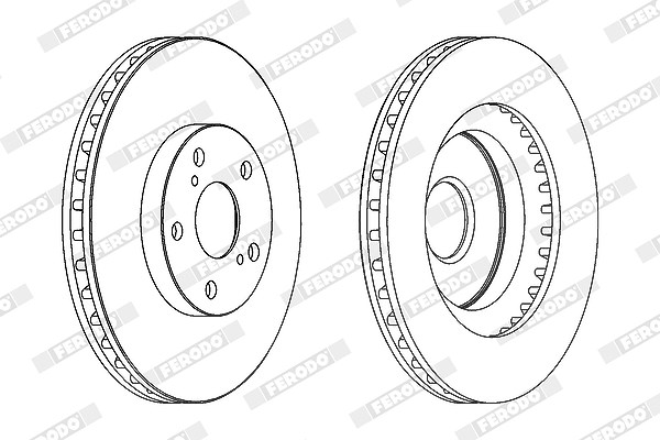 Ferodo Bremsscheibe [Hersteller-Nr. DDF1646C] für Toyota, Lexus