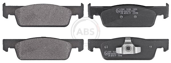 A.b.s. Bremsbeläge vorne (Satz) [Hersteller-Nr. 37961] für Smart, Renault, Dacia