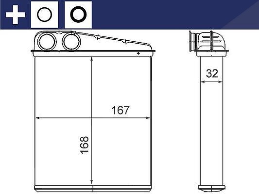 Mahle Wärmetauscher, Innenraumheizung [Hersteller-Nr. AH16000S] für Renault, Nissan