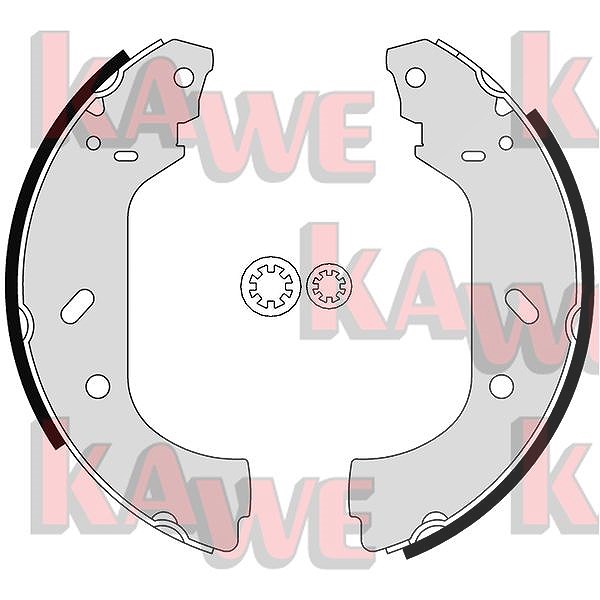 Kawe Bremsbackensatz [Hersteller-Nr. 07150] für Peugeot, Lancia, Citroën, Fiat