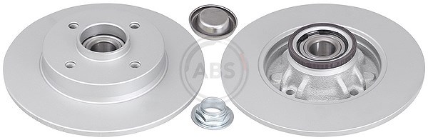 A.b.s. 1x Bremsscheibe mit Radlager mit ABS-Ring Hinterachse [Hersteller-Nr. 18130C] für Ds, Citroën, Peugeot