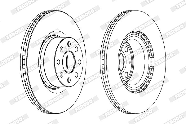 Ferodo Bremsscheibe [Hersteller-Nr. DDF1298C] für Vauxhall, Opel, Fiat