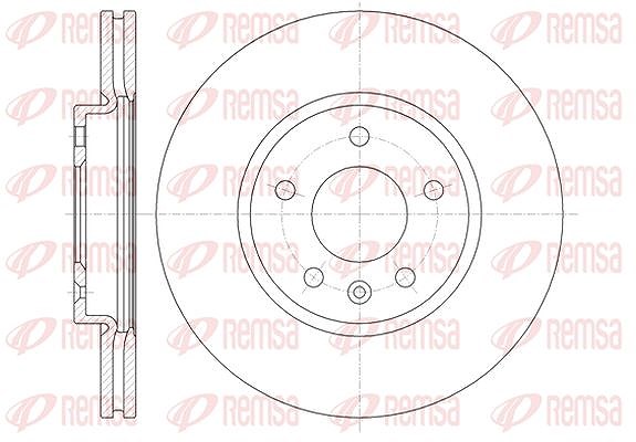 Kawe 1x Bremsscheibe [Hersteller-Nr. 6131410] für Opel, Vauxhall, Chevrolet