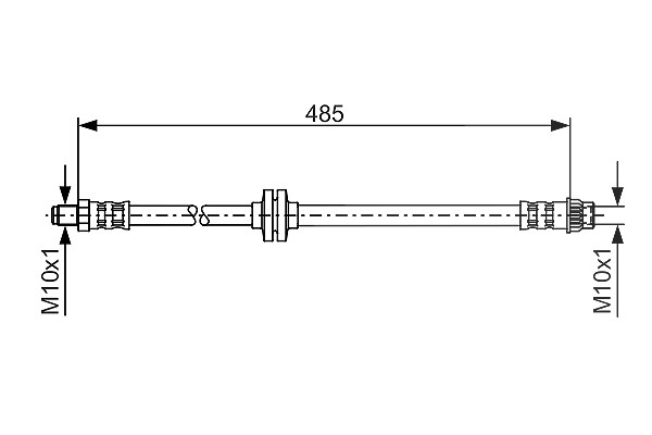 Bosch Bremsschlauch Vorderachse [Hersteller-Nr. 1987476827] für Renault