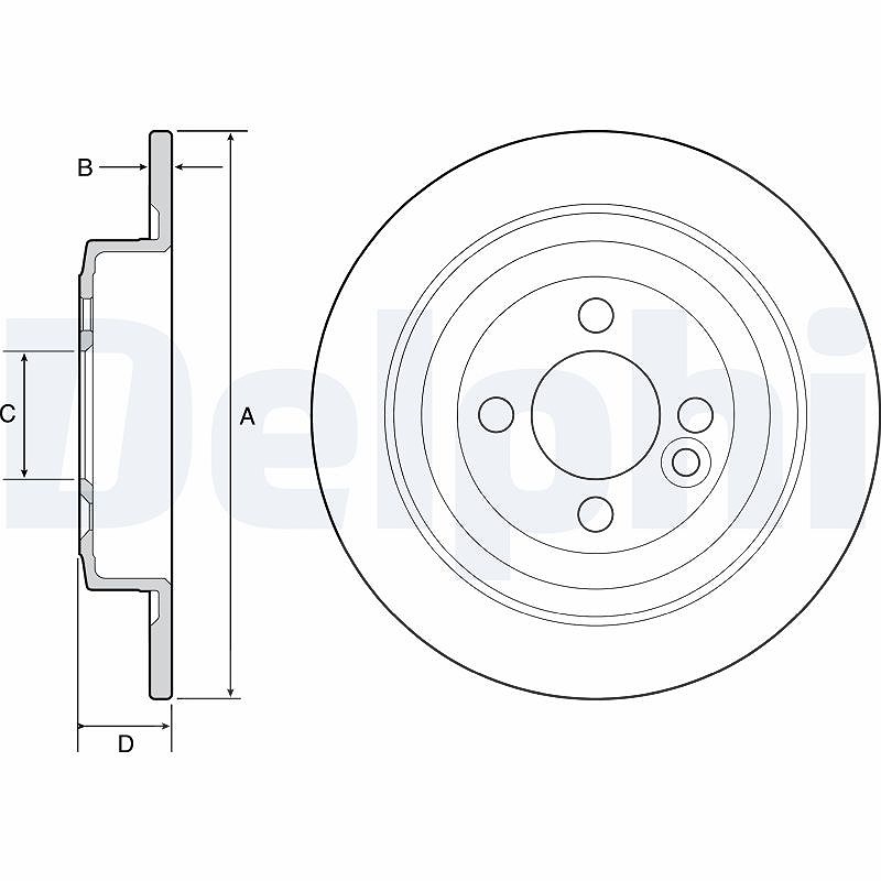 Delphi Bremsscheibe [Hersteller-Nr. BG4560C] für Mini