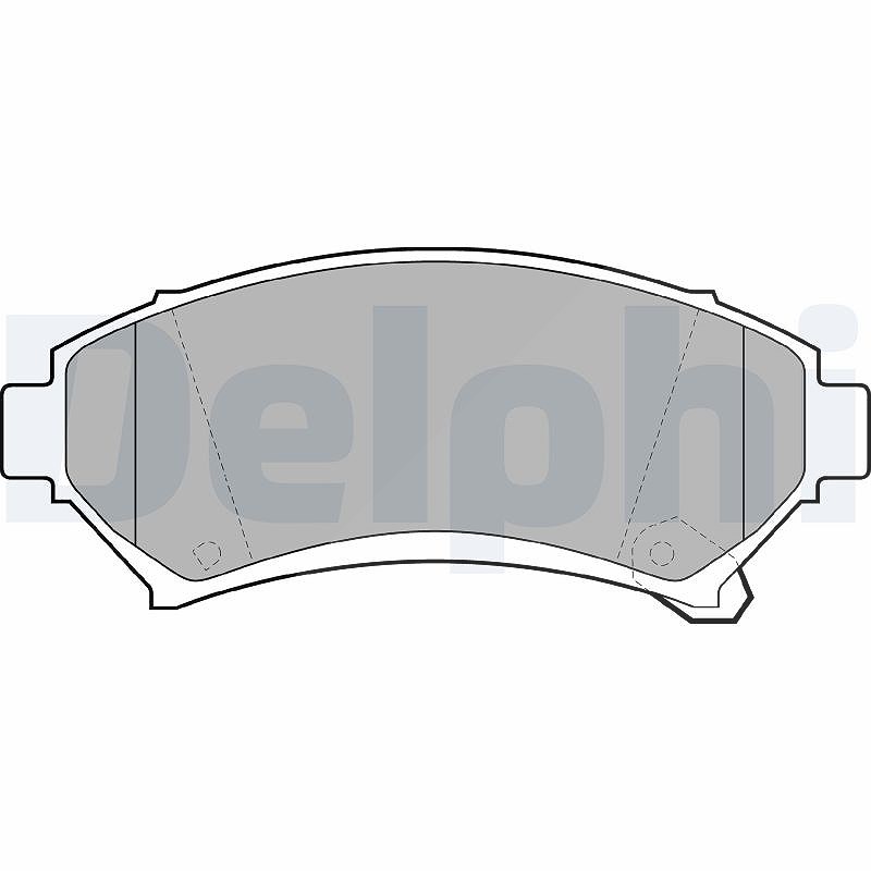 Delphi Bremsbelagsatz, Scheibenbremse [Hersteller-Nr. LP1609] für Buick, Vauxhall, Oldsmobile, Pontiac, Cadillac, Chevrolet, Opel