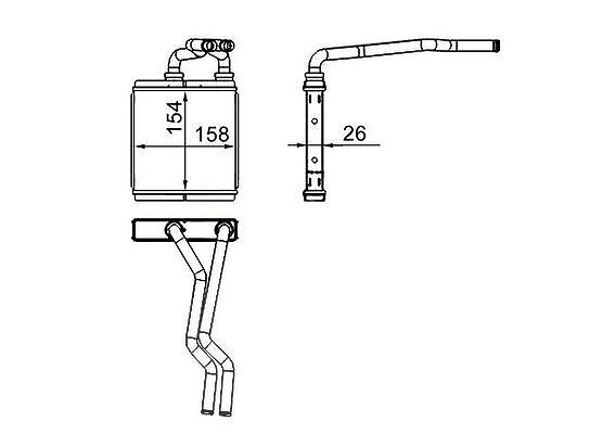 Mahle Wärmetauscher, Innenraumheizung [Hersteller-Nr. AH267000S] für Suzuki, Opel, Vauxhall