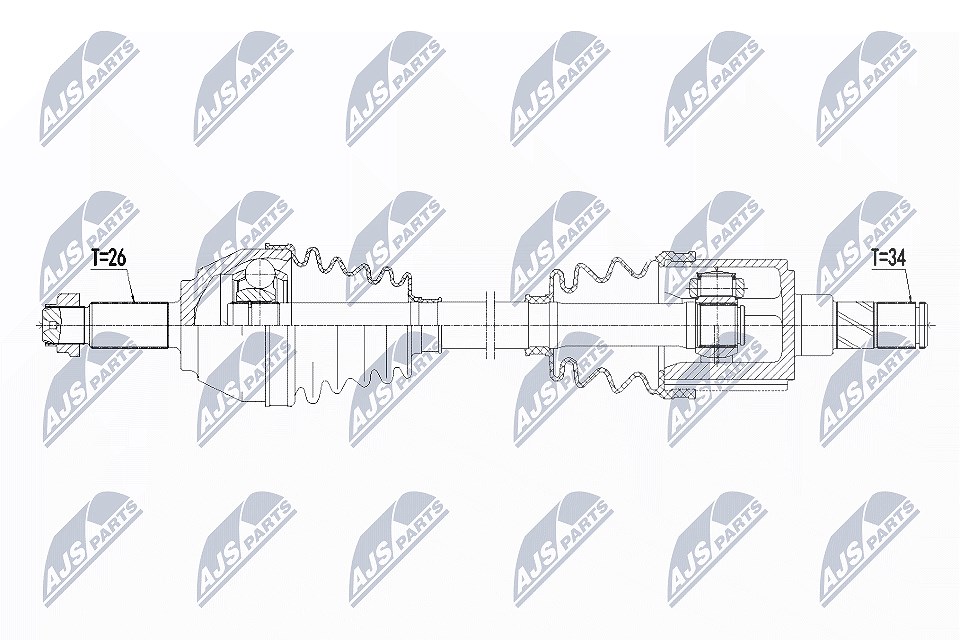 Nty Antriebswelle [Hersteller-Nr. NPW-BM-125] für Mini, Jeep