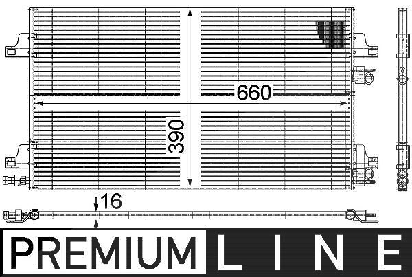 Mahle Kondensator, Klimaanlage [Hersteller-Nr. AC366000P] für Renault