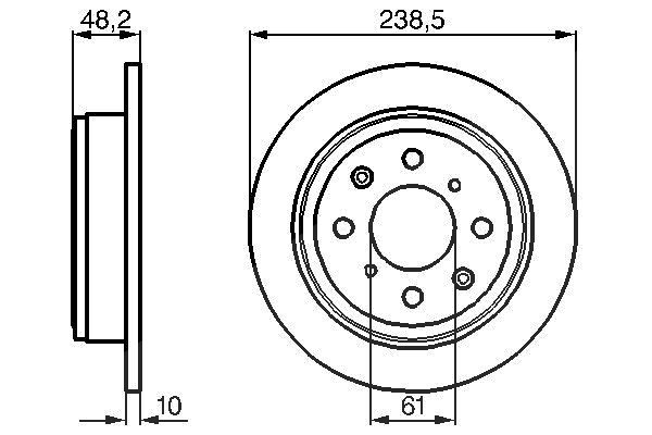 Bosch Bremsscheibe [Hersteller-Nr. 0986478350] für Rover, Mg, Honda