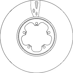 Trw 1x Bremsscheibe Vorderachse Belüftet [Hersteller-Nr. DF6752S] für Ford