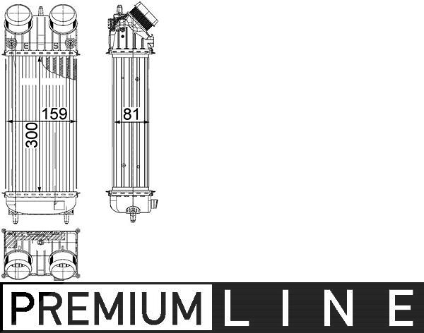 Mahle Ladeluftkühler [Hersteller-Nr. CI418000P] für Peugeot, Iveco, Citroën