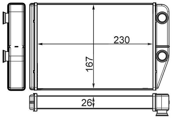 Mahle Wärmetauscher, Innenraumheizung [Hersteller-Nr. AH225000S] für Citroën, Peugeot, Fiat