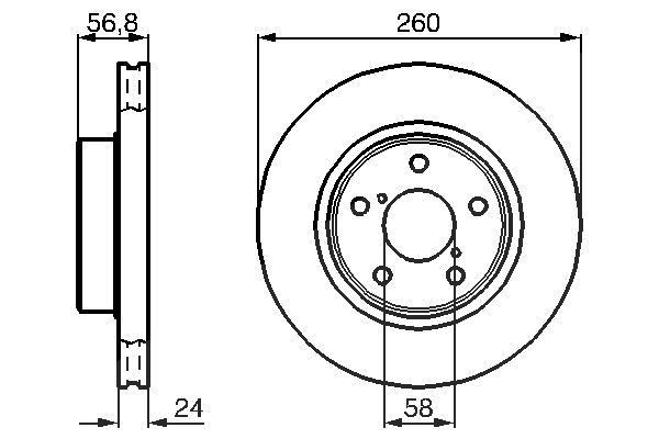 Bosch Bremsscheibe [Hersteller-Nr. 0986478293] für Subaru