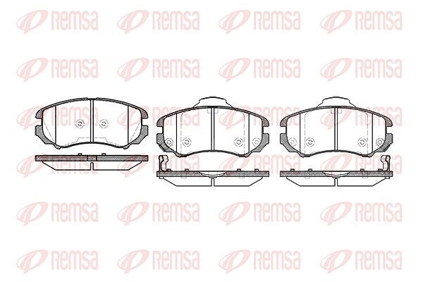 Kawe Bremsbelagsatz, Scheibenbremse [Hersteller-Nr. 095302] für Hyundai, Chevrolet, Kia, Opel, Vauxhall