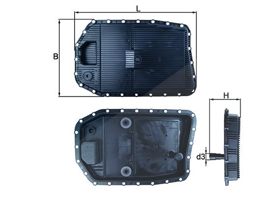 Knecht Ölwanne, Automatikgetriebe [Hersteller-Nr. HX154] für BMW