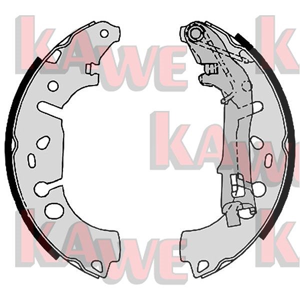 Kawe Bremsbackensatz [Hersteller-Nr. 09100] für Citroën, Opel, Fiat, Peugeot, Vauxhall