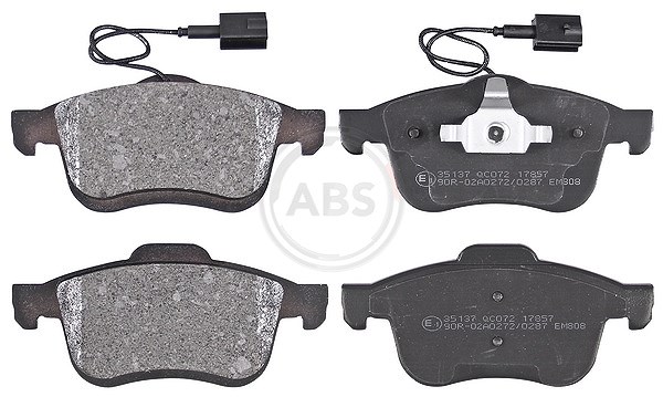 A.b.s. Bremsbeläge mit VWK vorne (Satz) [Hersteller-Nr. 35137] für Lancia, Chrysler, Fiat, Opel, Vauxhall
