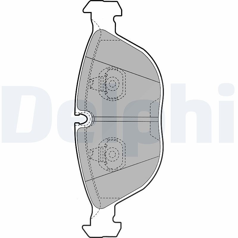 Delphi Bremsbelagsatz, Scheibenbremse [Hersteller-Nr. LP1002] für Audi, Mercedes-Benz, Bentley, BMW, VW, Alpina, Chrysler