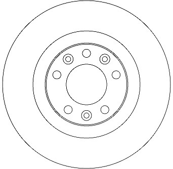 Trw Bremsscheibe Hinterachse Voll [Hersteller-Nr. DF6667] für Ds, Opel, Citroën, Peugeot