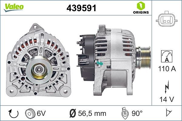 Valeo Generator [Hersteller-Nr. 439591] für Renault