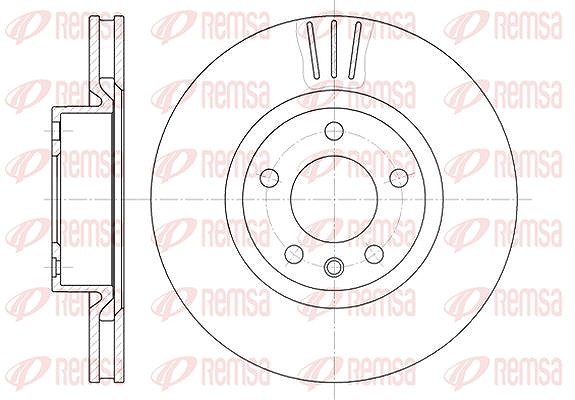 Kawe 1x Bremsscheibe [Hersteller-Nr. 633910] für Opel, Hyundai, Vauxhall
