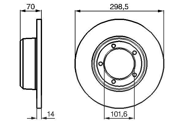 Bosch Bremsscheibe [Hersteller-Nr. 0986478827] für Land Rover