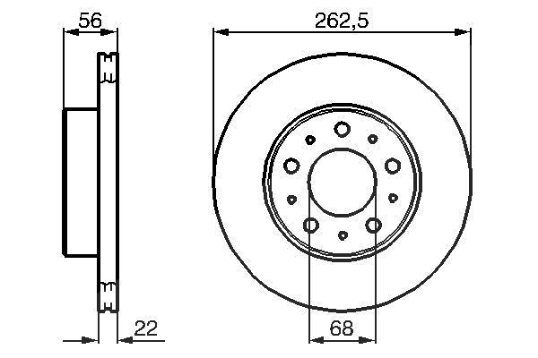 Bosch Bremsscheibe [Hersteller-Nr. 0986478283] für Volvo