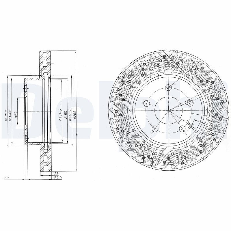 Delphi Bremsscheibe [Hersteller-Nr. BG4142C] für Mercedes-Benz