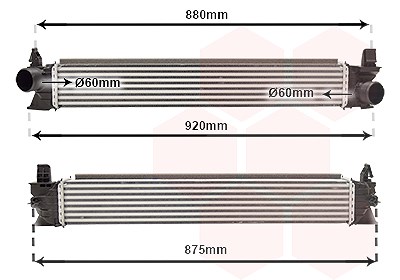Van Wezel Ladeluftkühler [Hersteller-Nr. 17014713] für Opel, Citroën, Peugeot, Fiat
