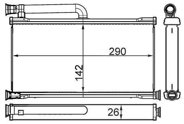 Mahle Wärmetauscher, Innenraumheizung [Hersteller-Nr. AH261000S] für Audi