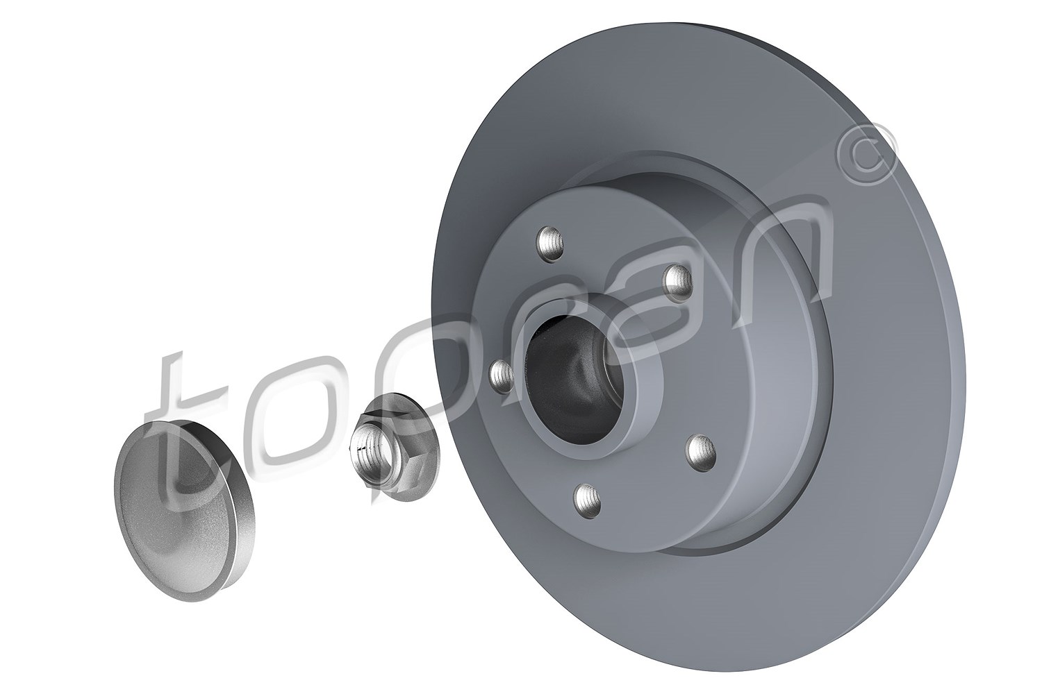 Topran 1x Bremsscheibe Hinterachse Voll [Hersteller-Nr. 701922] für Vauxhall, Nissan, Fiat, Opel, Renault