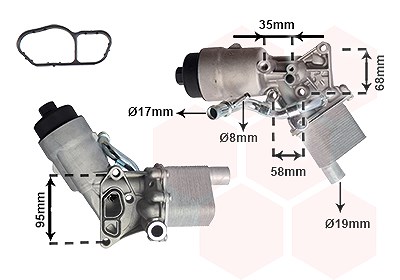 Van Wezel Ölkühler, Motoröl [Hersteller-Nr. 37013718] für Vauxhall, Chevrolet, Opel