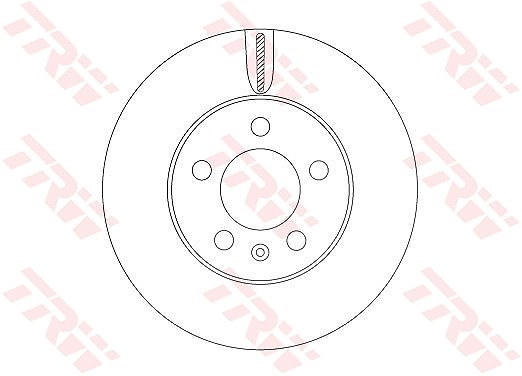 Trw Bremsscheibe [Hersteller-Nr. DF6584] für VW, Seat, Skoda, Audi