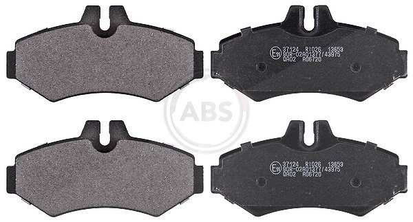 A.b.s. Bremsbelagsatz, Scheibenbremse [Hersteller-Nr. 37124] für VW, Mercedes-Benz
