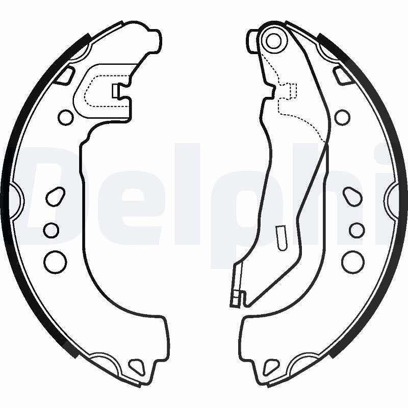Delphi Bremsbackensatz [Hersteller-Nr. LS2107] für Seat, Lexus, Skoda