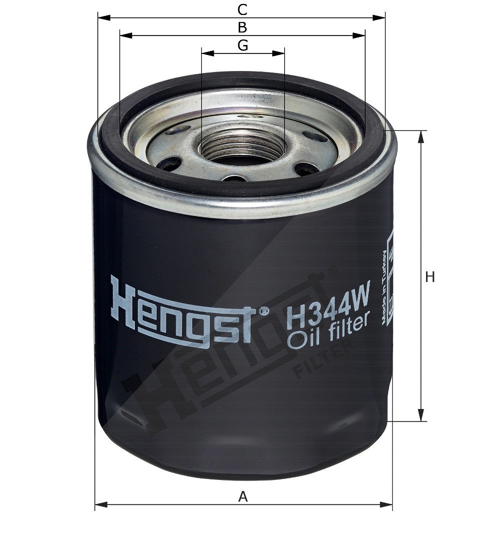 Hengst Filter Ölfilter [Hersteller-Nr. H344W] für Vauxhall, Opel, Cadillac, Chevrolet
