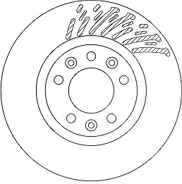 Trw Bremsscheibe Vorderachse belüftet [Hersteller-Nr. DF6657] für Peugeot, Vauxhall, Opel, Citroën